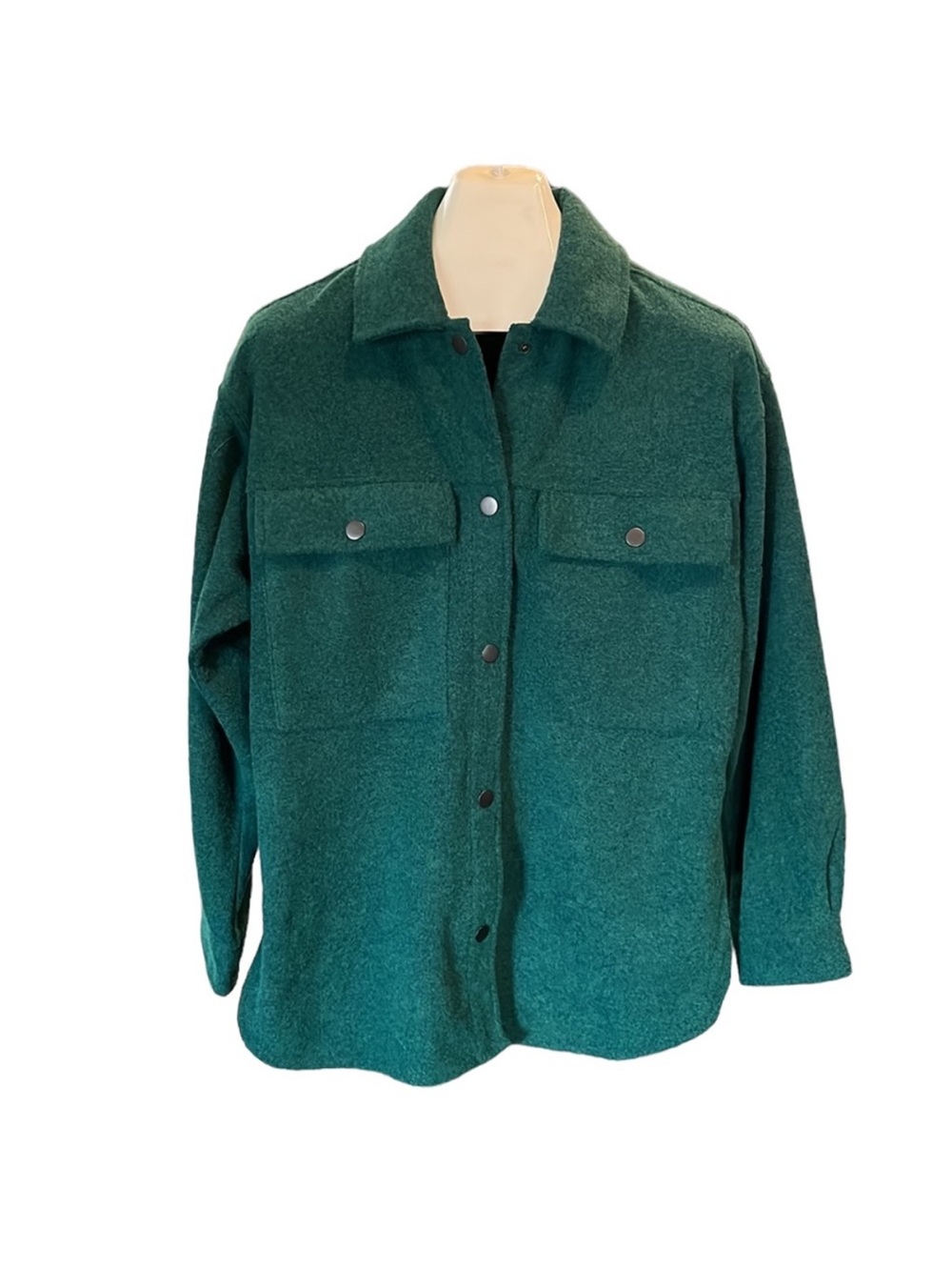 Wild Fable jewel tone/dark teal green shacket S